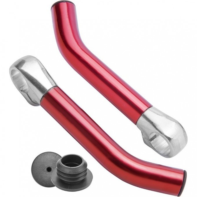 Рога на руль BLF-C2 алюминиевые красные 440023