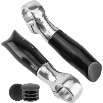 Рога на руль KWL-15, алюминиевые черно-серебристые Рога на руль KWL-15, алюминиевые черно-серебристые