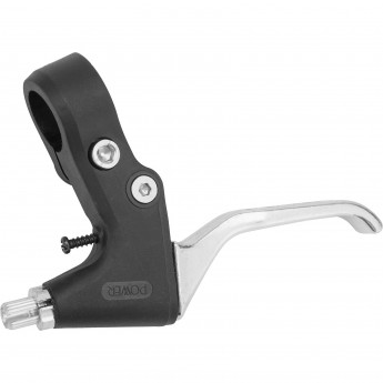 Ручка тормоза левая VBL-289 DA под 2,5 пальца, черно-серебристая