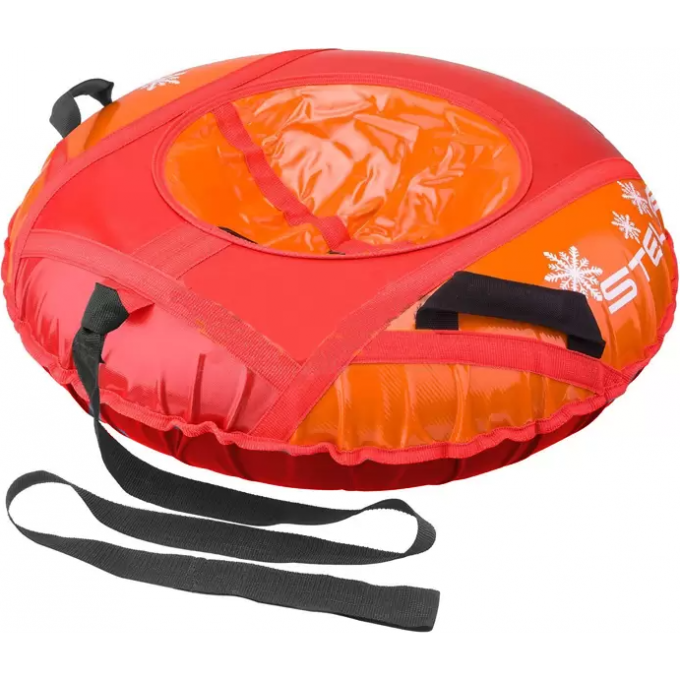 Санки надувные (тюбинг) STELS 110 см тент с камерой, оранжевый/красный 2007000054017
