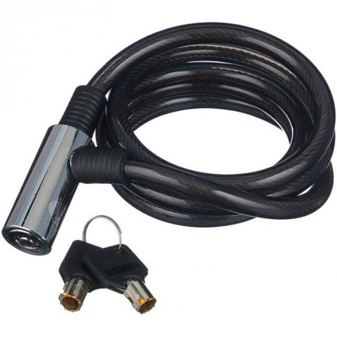 Трос-замок 87204, 10х1500 мм, чёрный 540011