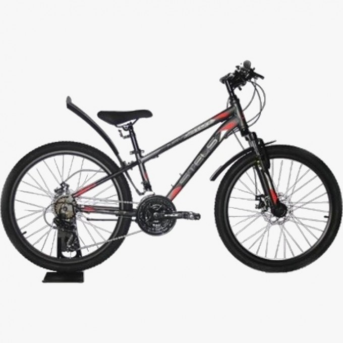 Велосипед STELS Navigator 24" 400 MD F010 серый/красный (LU092747), рама 12" JU000424482023JU0007796