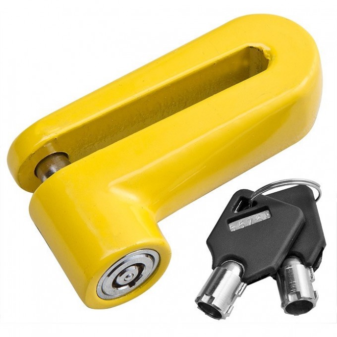 Замок 83211 на дисковый тормоз жёлтый 540025